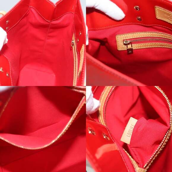 LOUIS VUITTON Monogram Vernis Reade MM Hand Bag Red Rouge M91086 - Picture 12 of 12